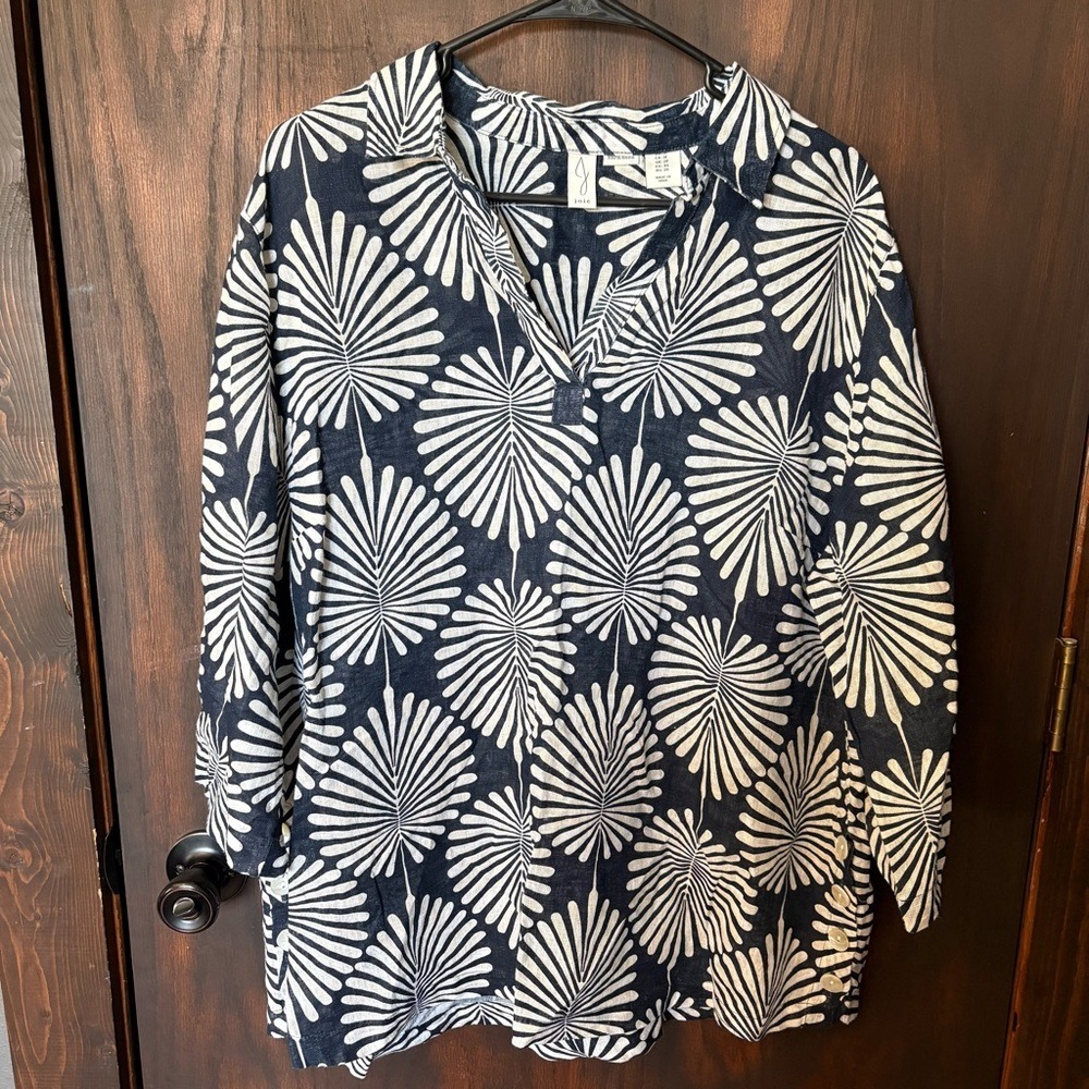 Joie 100% linen Floral Women's Top Size 1x
